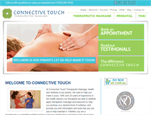 Tablet Screenshot of connectivetouchmassage.com